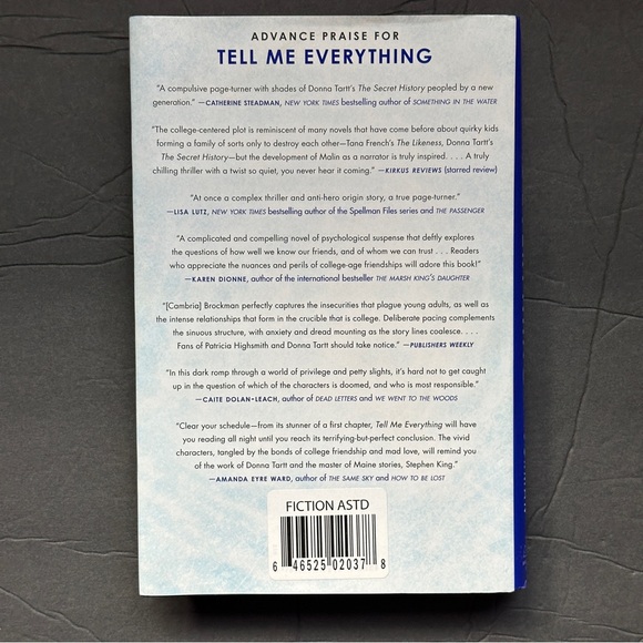 Tell Me Everything: A Novel by Cambria Brockman | Fiction | Hardcover Book - Picture 2 of 9